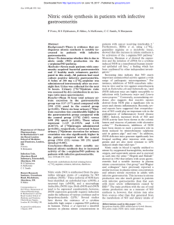 Nitric oxide synthesis in patients with infective gastroenteritis