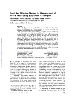 Inert Gas Diffusion Method for Measurement of Blood Flow Using