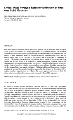 Critical Mass Pyrolysis Rates for Extinction of Fires over