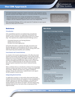The CDS Approach - Federal News Radio