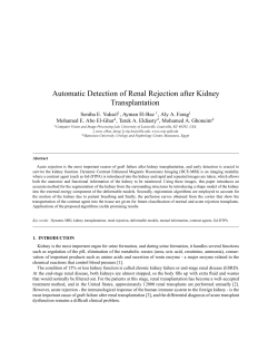 Automatic Detection of Renal Rejection after Kidney Transplantation
