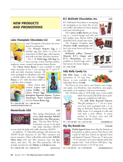 new products and promotions - Manufacturing Confectioner