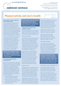 Physical activity and men`s health