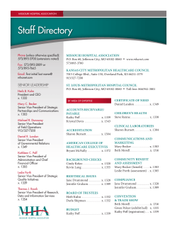 Staff Directory - Missouri Hospital Association