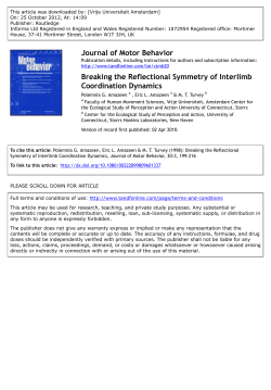 Breaking the Reflectional Symmetry of Interlimb Coordination