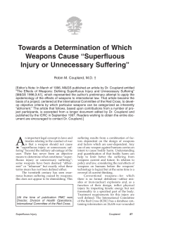 Towards a Determination of Which Weapons Cause &ldquo;Superfluous