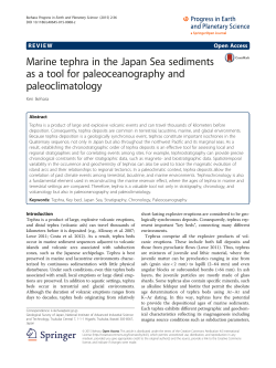 Marine tephra in the Japan Sea sediments as a tool for