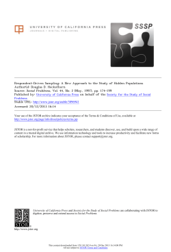 Respondent-Driven Sampling - The University of Texas at Dallas