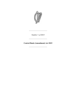 Central Bank (Amendment) Act 2015