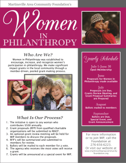 Informational Brochure - Martinsville Area Community Foundation