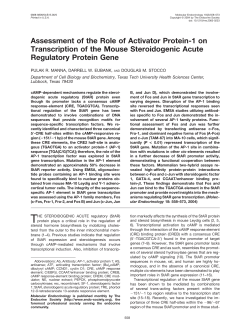 Assessment of the Role of Activator Protein