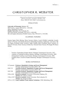 christopher r. webster - Michigan Technological University