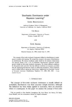 Stochastic Dominance under Bayesian Learning*