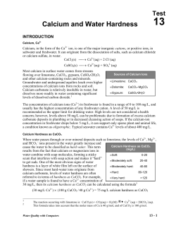 Test Calcium and Water Hardness 13