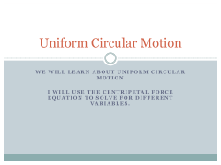 Uniform Circular Motion