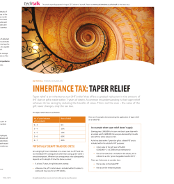 inheritance tax: taper relief