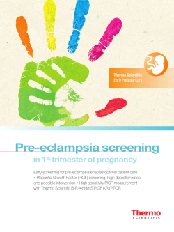 Pre-eclampsia screening