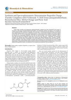 Synthesis and Spectrophotometric Determination Ibuprofen Charge