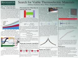 Energy: A universal issue Thermoelectrics: What they do and how