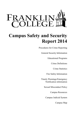 Campus Safety and Security Report 2014