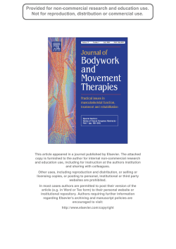J. of Bodywork and Movement Therapies.