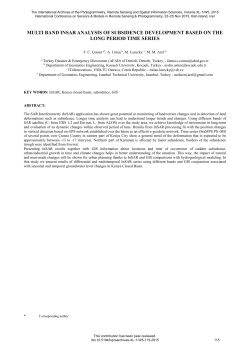 multi band insar analysis of subsidence