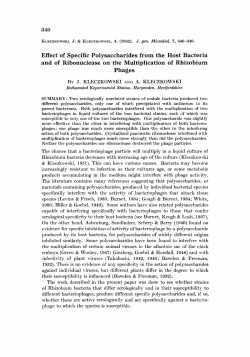 Effect of Specific Polysaccharides from the Host