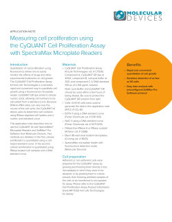 Measuring cell proliferation using the CyQUANT Cell Proliferation