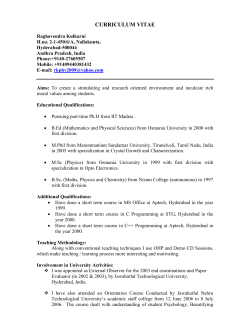 CURRICULUM VITAE - Metallurgical and Materials Engineering