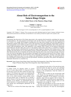 About Role of Electromagnetism to the Saturn Rings Origin