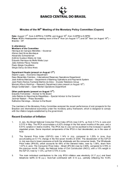 1 Minutes of the 99th Meeting of the Monetary Policy Committee