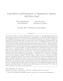 Land Reform and Productivity: A Quantitative Analysis with Micro Data
