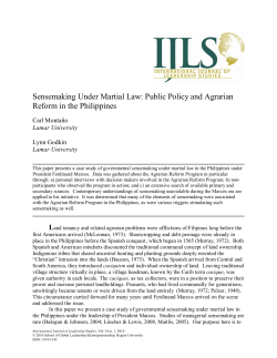 Public Policy and Agrarian Reform in the