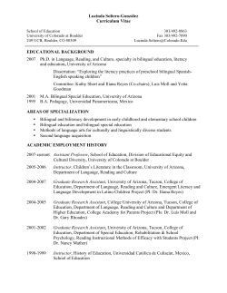 Lucinda Soltero-Gonz&aacute;lez Curriculum Vitae EDUCATIONAL