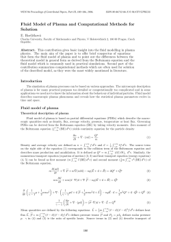 Fluid Model of Plasma and Computational Methods for Solution