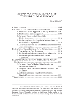 EU Privacy Protection: A Step Towards Global Privacy