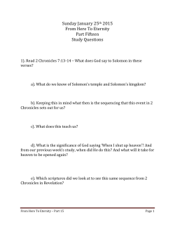 Sunday January 25th 2015 From Here To Eternity Part Fifteen Study