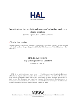 Investigating the stylistic relevance of adjective and verb simile