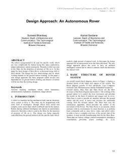 Design Approach: An Autonomous Rover