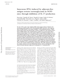 Innocuous IFN induced by adjuvant-free antigen restores