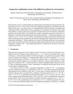 Temperature stabilization system with millikelvin gradients for
