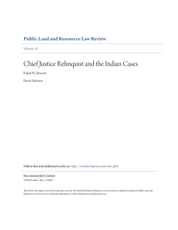 Chief Justice Rehnquist and the Indian Cases