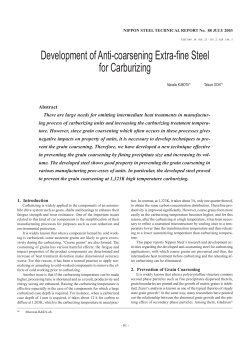 Development of Anti-coarsening Extra