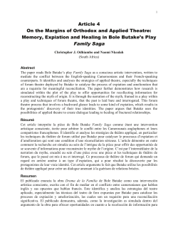 On the Margins of Orthodox and Applied Theatre