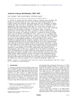 Antarctic icebergs distributions, 2002&ndash;2010 - Archimer