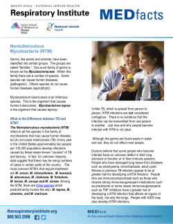 Nontuberculous Mycobacteria (NTM)