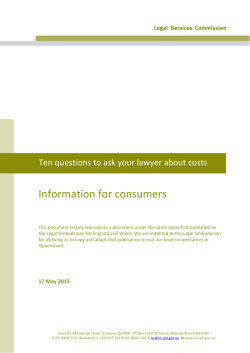 Ten questions to ask your lawyer about costs