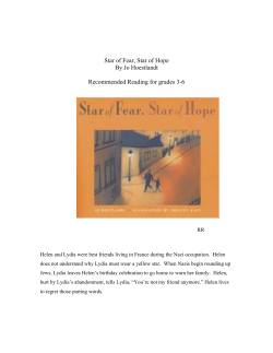 Star of Fear, Star of Hope By Jo Hoestlandt Recommended Reading