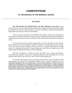 constitution - Republic of the Marshall Islands Judiciary