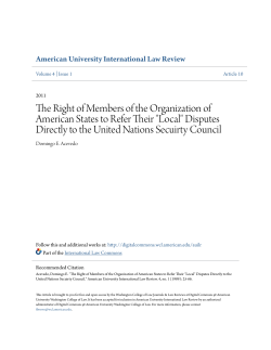 The Right of Members of the Organization of American States to